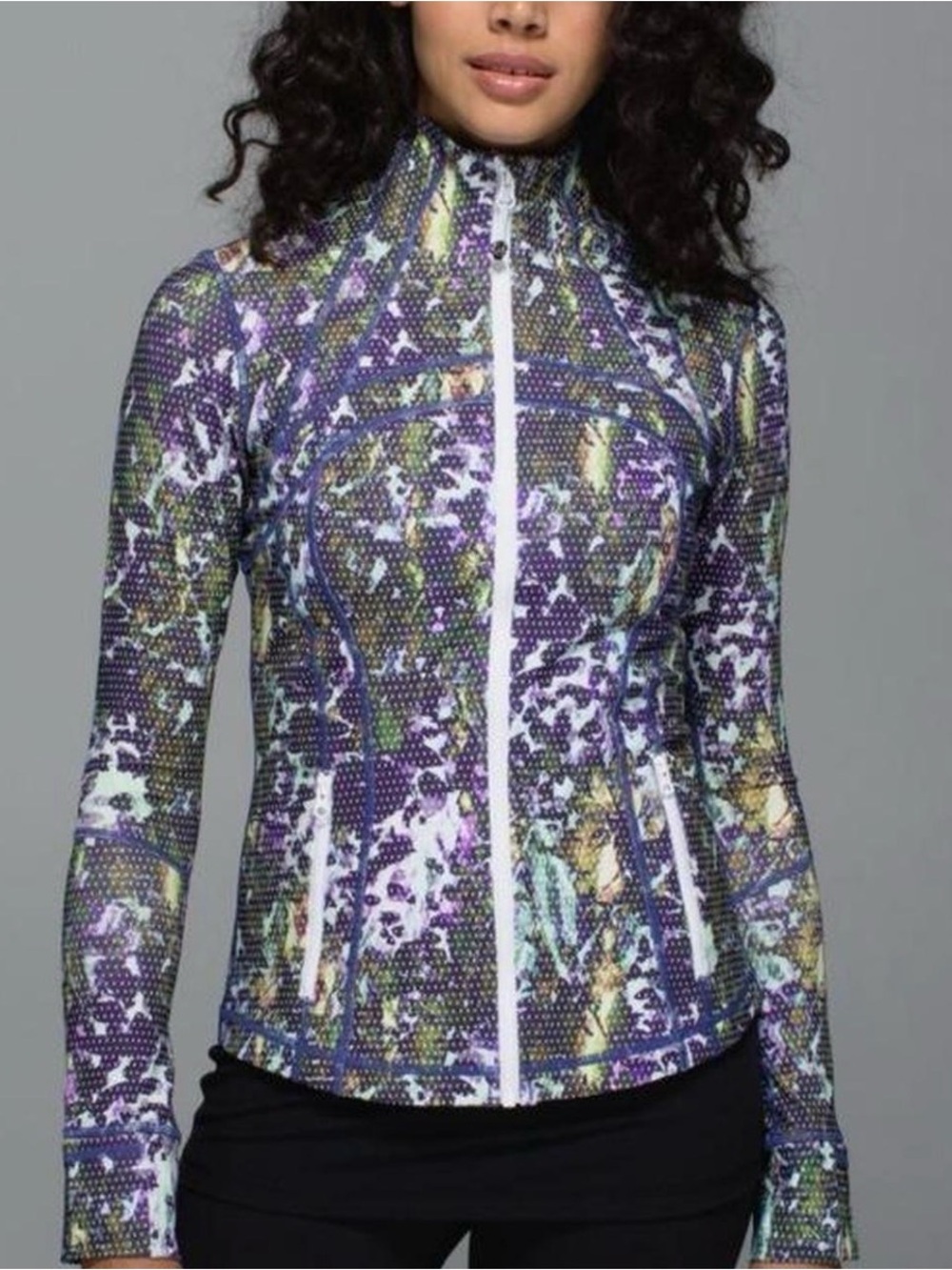 LULULEMON Define Jacket Floral Sport White Multi Sz 8